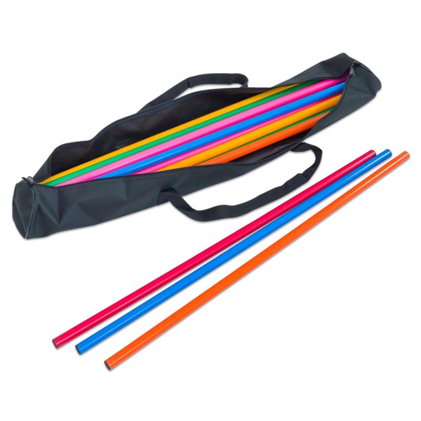 18 Rhythmikstäbe in Tasche