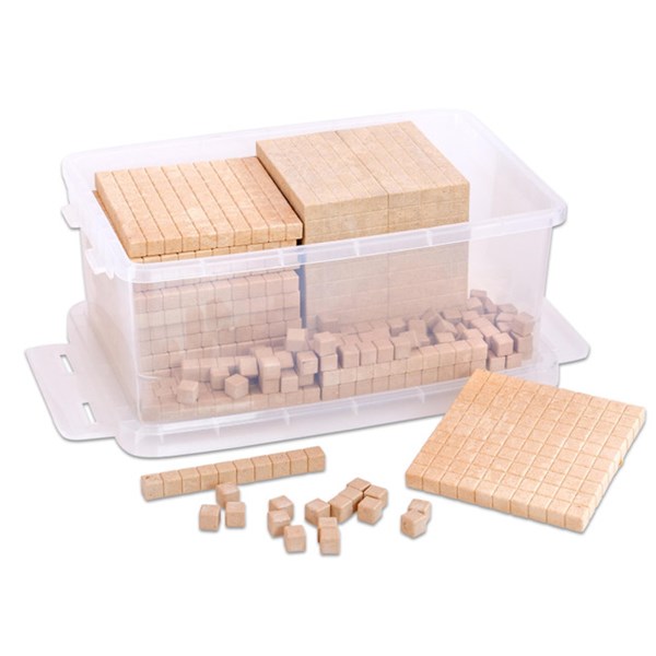 RE-WOOD® Zehnersystemsatz, 121 Teile, in Stapelbox