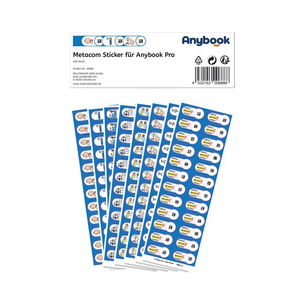 Anybook Pro Stickerbogen-Set mit Metacom-Symbolen
