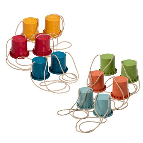 Lauf-Stelzen, Satz mit 3 Paar, Höhe jew. ca. 12 cm