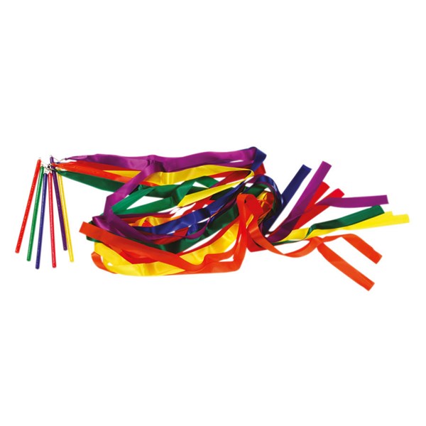 Rhythmikbänder, Satz mit 6 Stück in versch. Farben