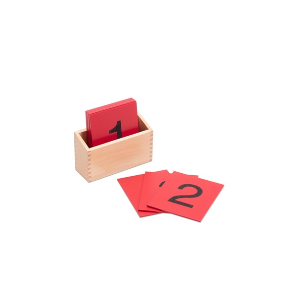 Fühl- und Tastplatten, Ziffern in Holzbox