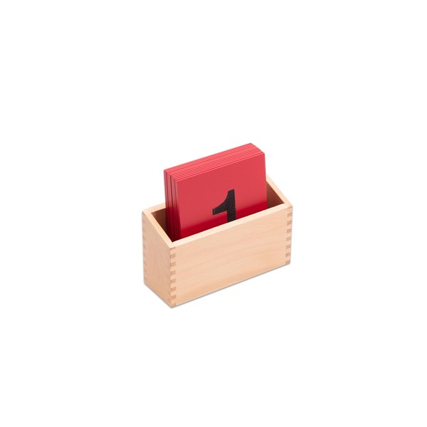 Fühl- und Tastplatten, Ziffern in Holzbox