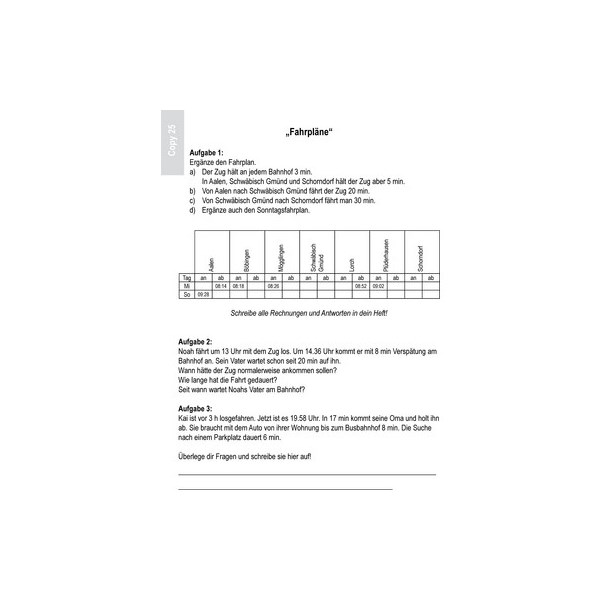 Zeit: erfahren, messen, rechnen