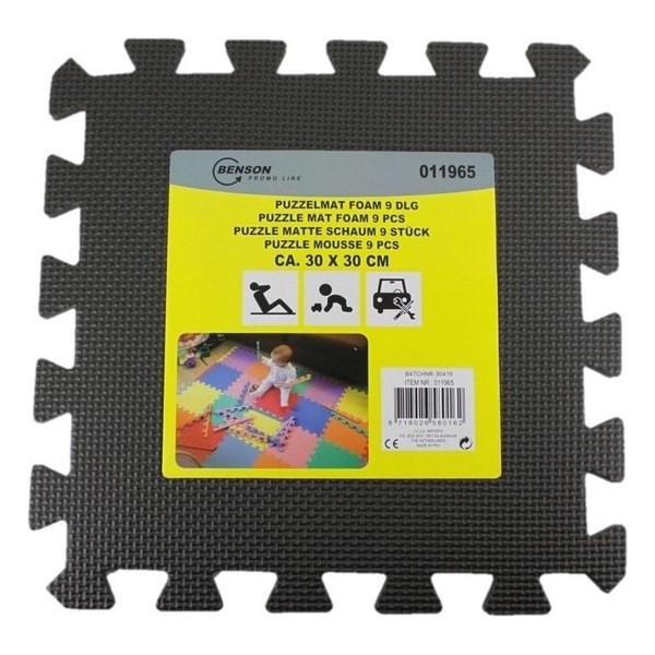 Puzzlematte,  30 x 30 cm Schwarz