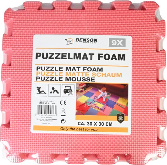 Puzzlematte,  30 x 30 cm Pink