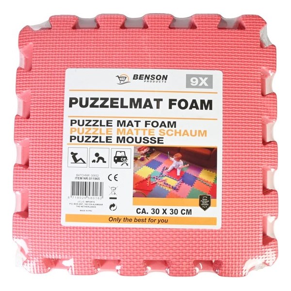 Puzzlematte,  30 x 30 cm Pink