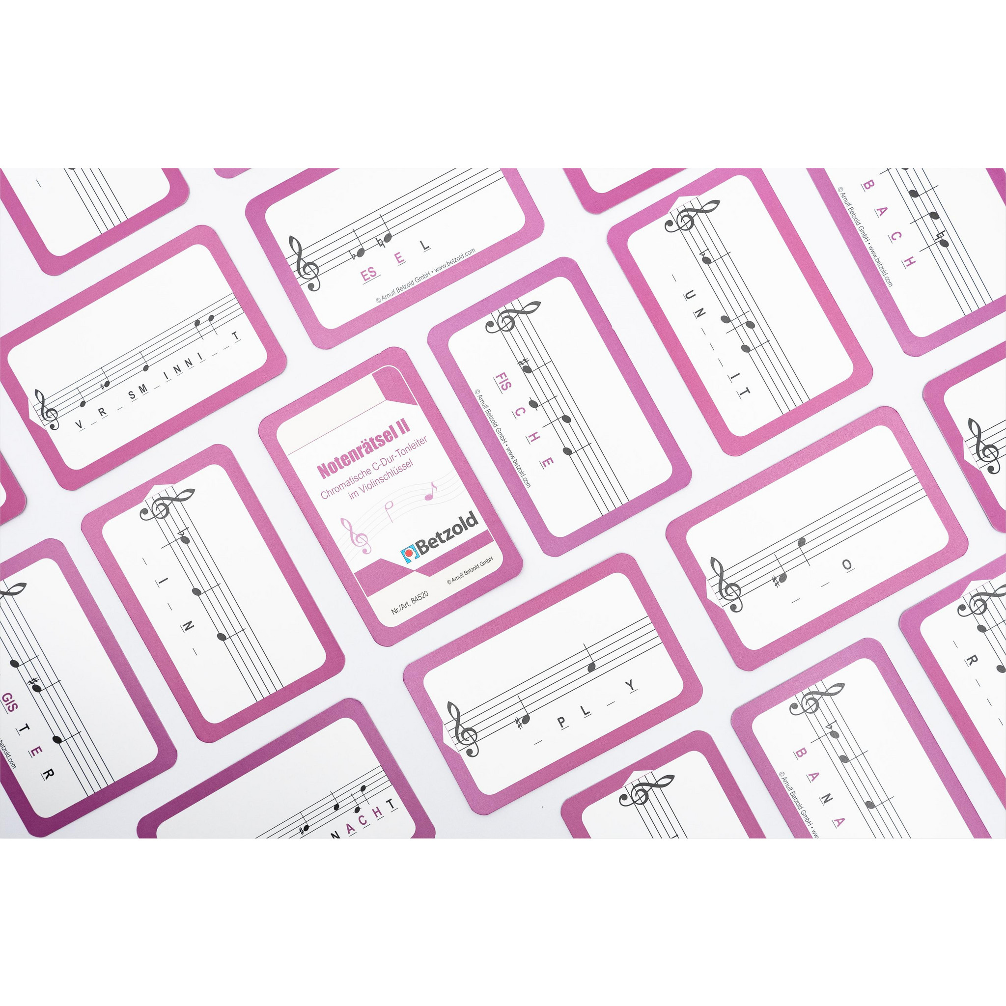 Spielkarten: Notenrätsel II