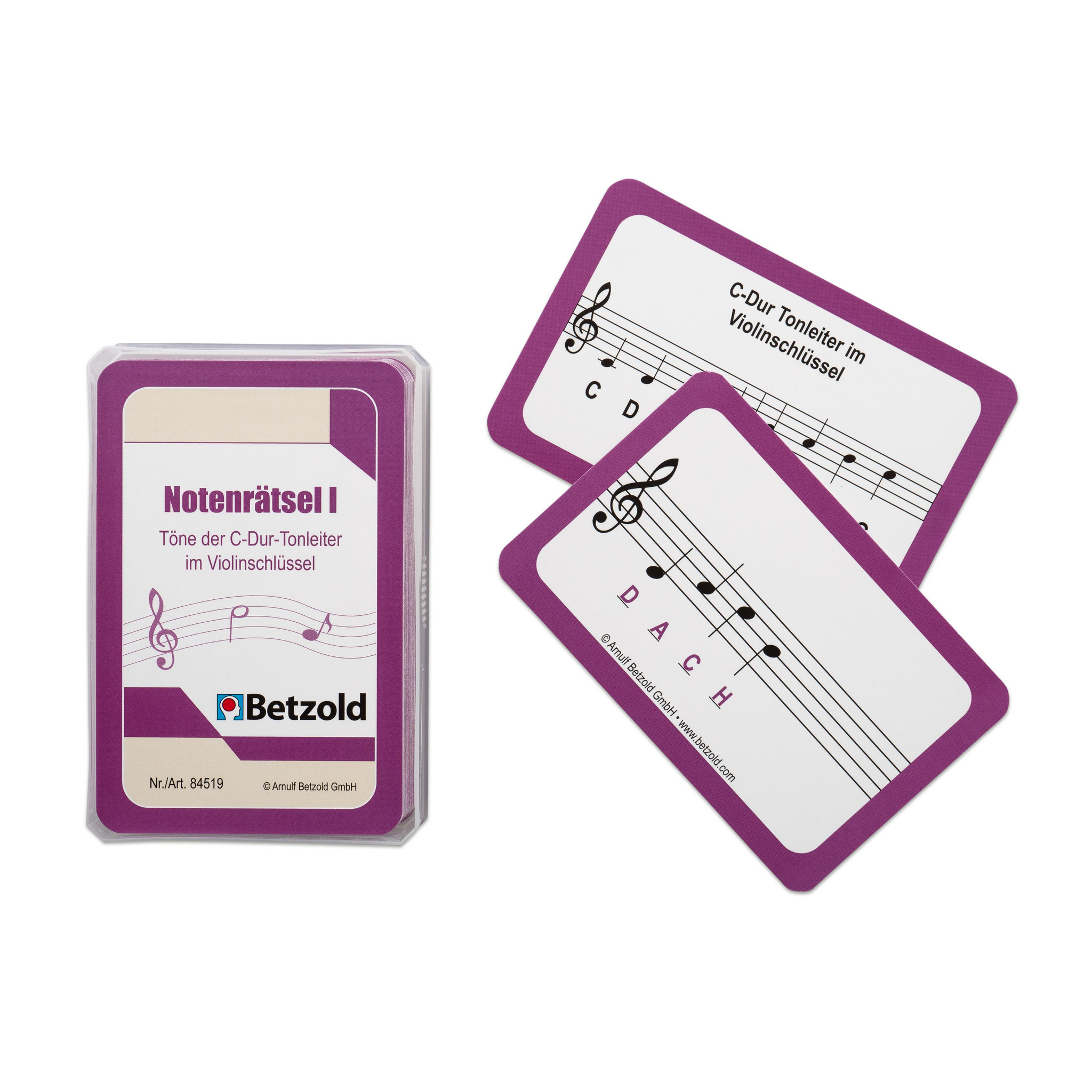 Spielkarten: Notenrätsel I