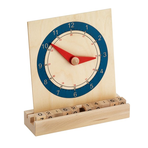 Lernuhr aus Holz