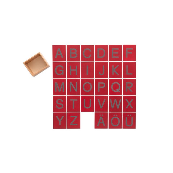 Fühl-Buchstaben groß - mit Box
