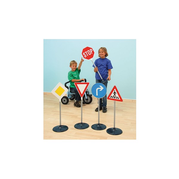 Set mit 10 großen Verkehrsschildern