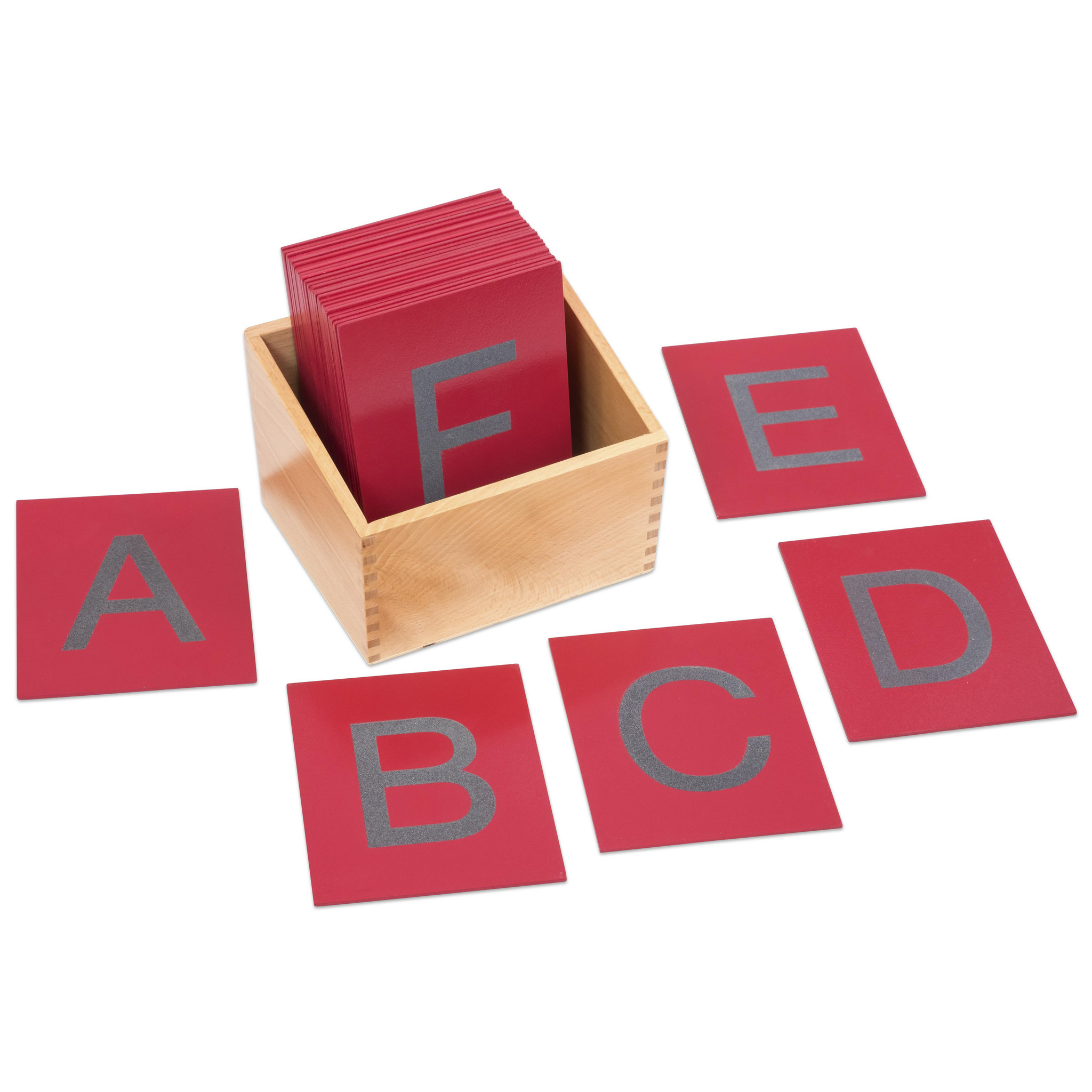 Fühl-Buchstaben klein - mit Box