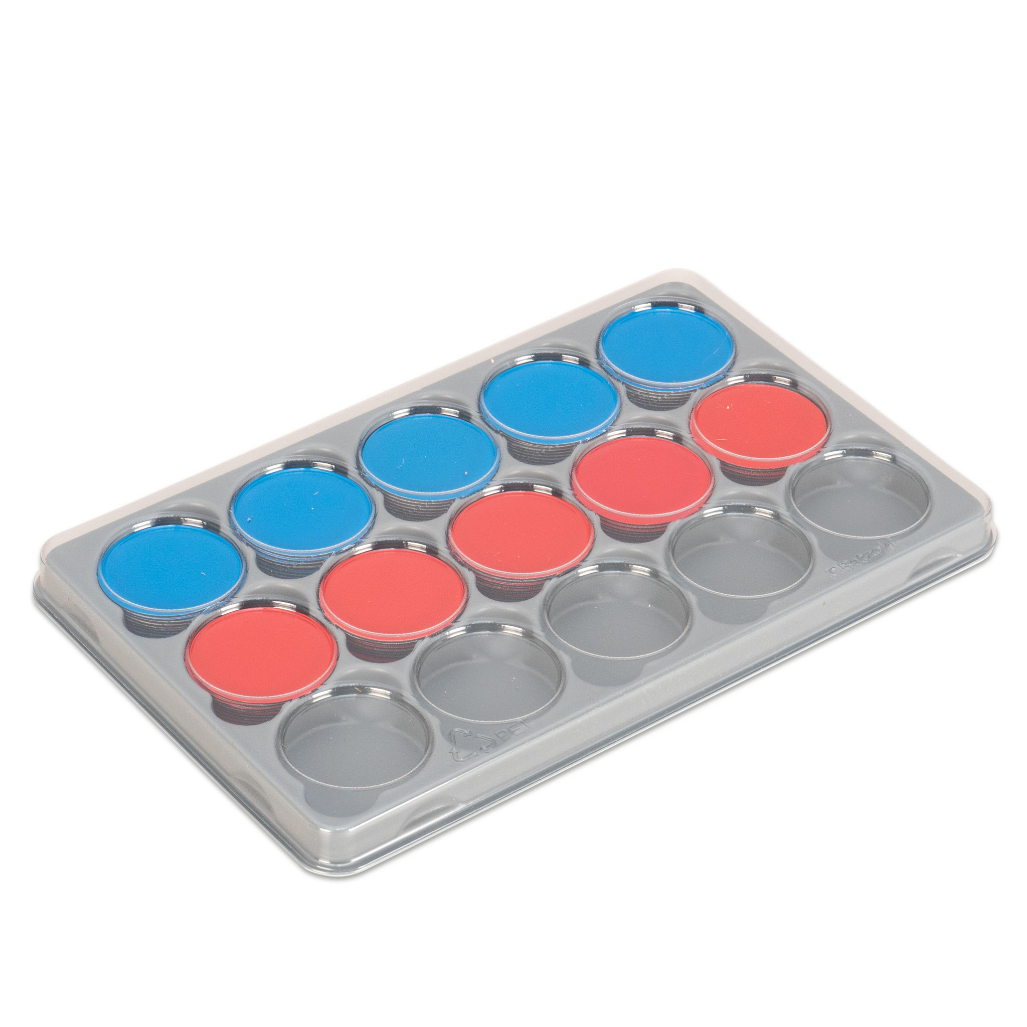 100 Wendeplättchen rot/blau