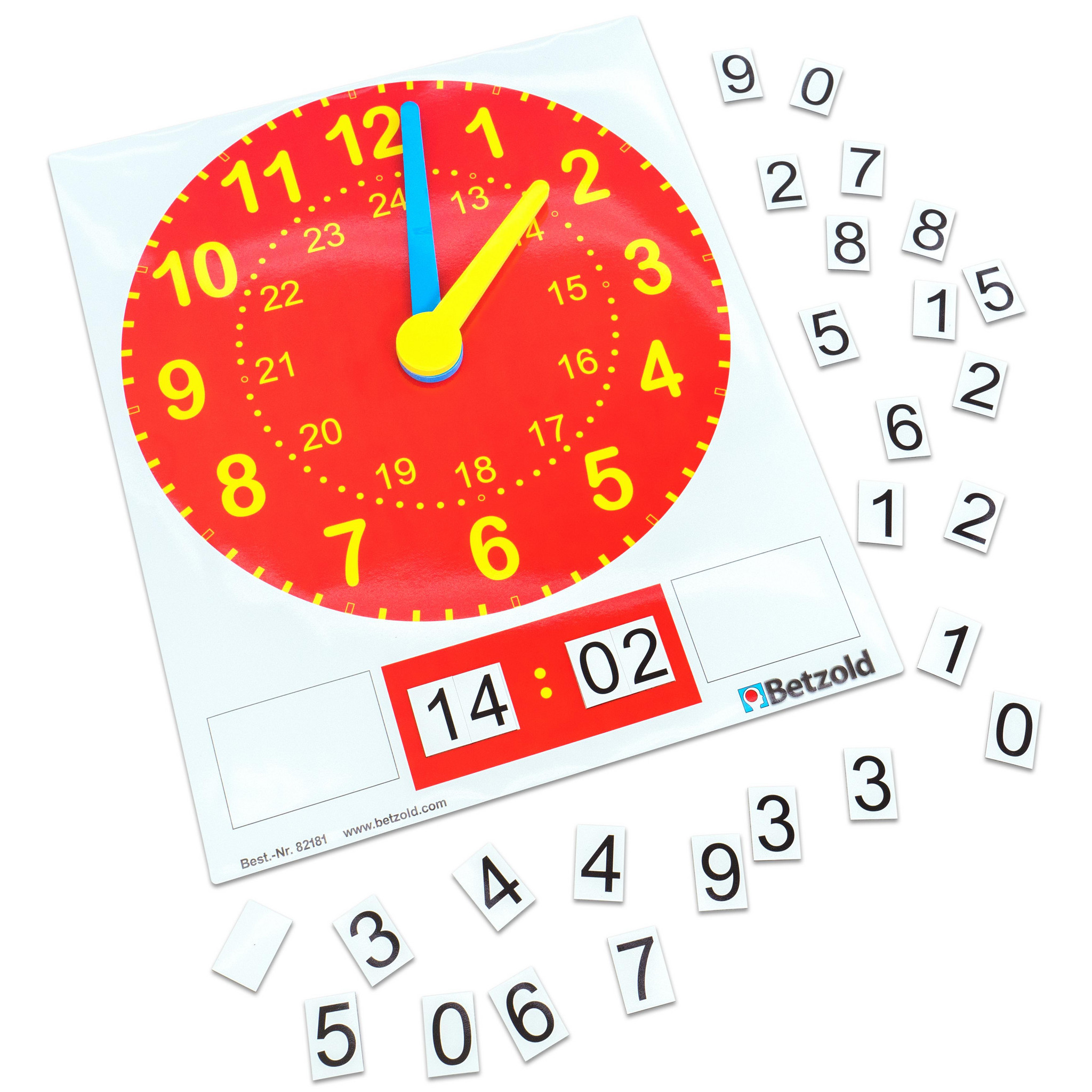 Magnetische Tafel-Uhr, rot